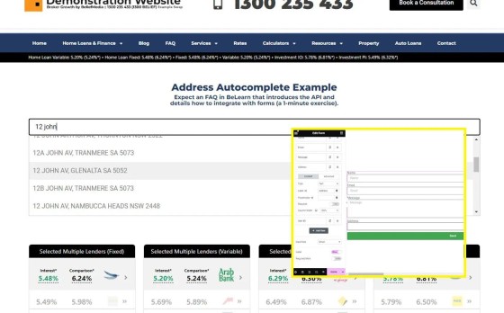 Form Address Validation and Autocomplete