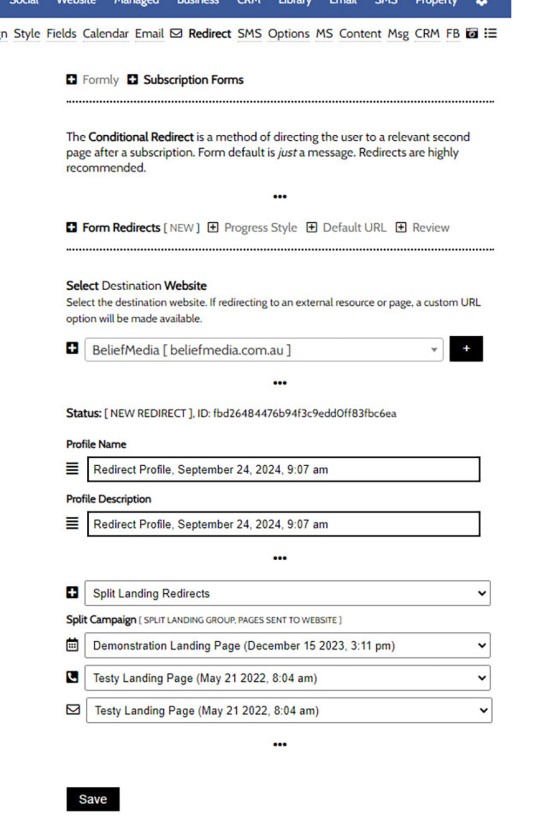 Formly Redirects