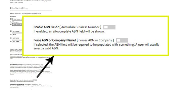 ABN Enable Field in Yabber