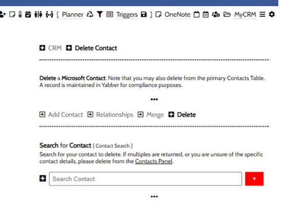 CRM Contacts Delete