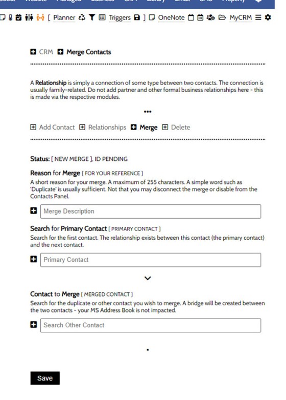 CRM Contacts Merge