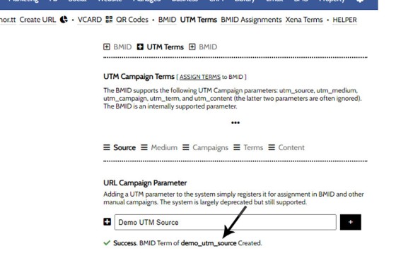 Creating a UTM Term