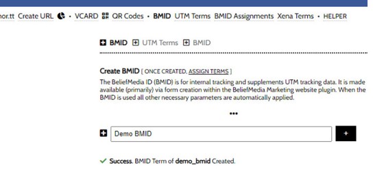 Creating a BMID Slug