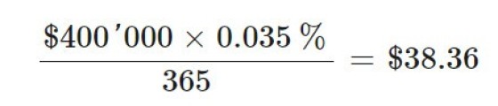 Daily Interest Example